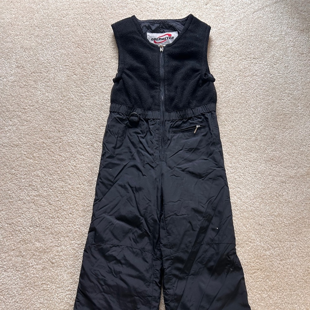 Obermeyer black ski bib Size 4
